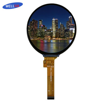 RGB Vertical Stripe Round LCD Display For Showing Customer Transactions
